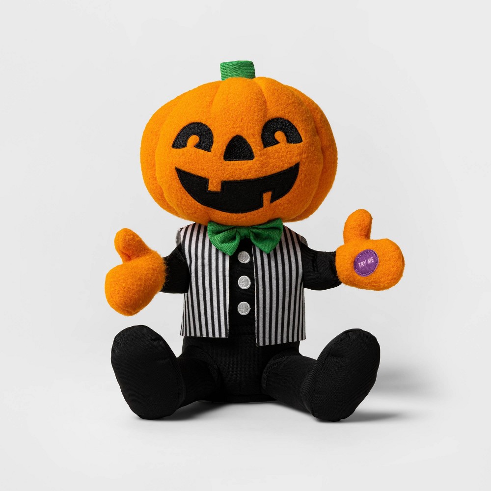 Animated Dancing Plush Pumpkin Decorative Prop - Hyde & EEK! Boutique