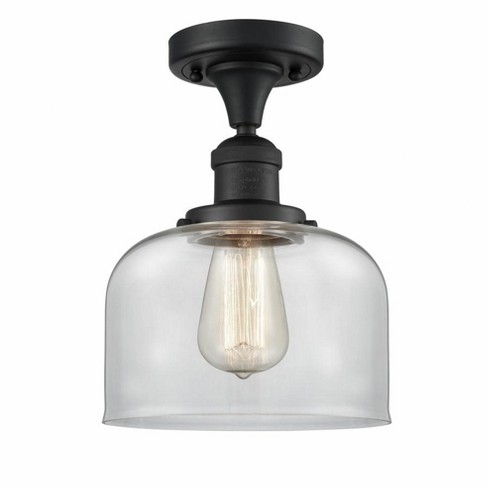 Innovations Lighting Bell Cage 1 - Light Semi-Flush Mount in  Matte Black - image 1 of 1