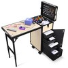 Byootique Rolling Makeup Train Case Nail Table w/ 4pcs Swivel Replacement Wheels - 4 of 4