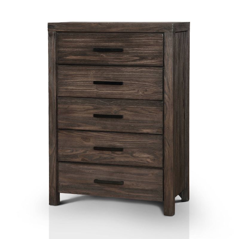 Simones Rustic 8 Drawer Dresser And Mirror Wire-Brushed Rustic Brown - HOMES: Inside + Out, 5 of 7