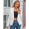 Clearlove Women’s Casual Blazer Lightweight Long Sleeve Open Front Office Jacket - Cropped Silhouette with Sculpted Seams - 3 of 4