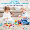 Wooden Beads Sequencing Toy Set with Stacking Blocks and Lacing, STEM Activity for Ages 2-5 - 3 of 4
