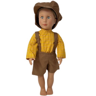 Doll Clothes Superstore Handmade Ready for Adventure 3-Piece Overall Set for 18 Inch Dolls