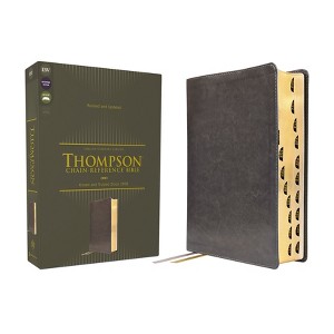 Esv, Thompson Chain-Reference Bible, Leathersoft, Gray, Red Letter, Thumb Indexed - by  Zondervan (Leather Bound) - 1 of 1