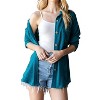 Women's Textured Button Down Shirt - 7th Ray - 4 of 4