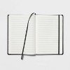 240 Sheet College Ruled Journal 7.75"x5.5" Black Linen Notes - Threshold™: Hard Cover, Acid-Free, Rounded Corners - 3 of 3