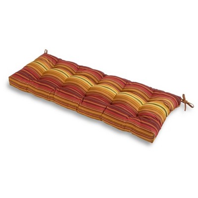 Kinnabari Stripe Outdoor Bench Cushion - Kensington Garden