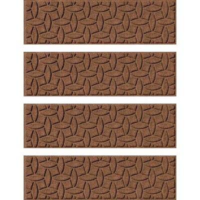 WaterHog 8.5"x30" Set of 4 Ellipse Indoor/Outdoor Stair Treads Door Mats