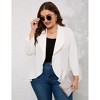Clearlove Womens Plus Size 3/4 Sleeves Cardigan Lightweight Open Front Draped Ruffles Shawls Wraps Shrugs - 4 of 4