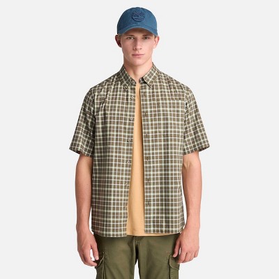 Timberland Men's Check Poplin Short-Sleeve Shirt