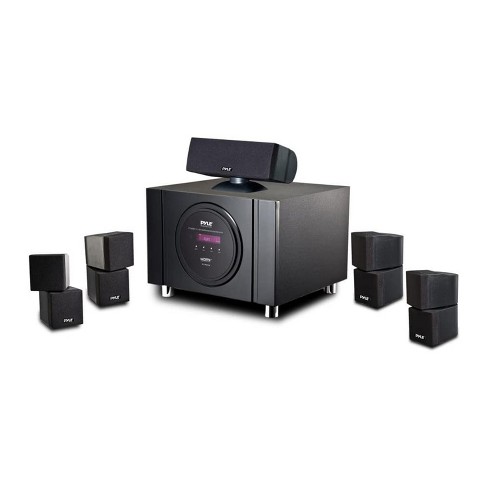 plannen Gevestigde theorie Eenvoud Pyle Pt589bt Bluetooth 5.1 Channel 300w Home Theater System Surround Sound  Speakers With Built In Subwoofer And Remote Control : Target