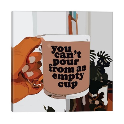26" x 26" x 0.75" Empty Cup by Artpce Unframed Wall Canvas - iCanvas