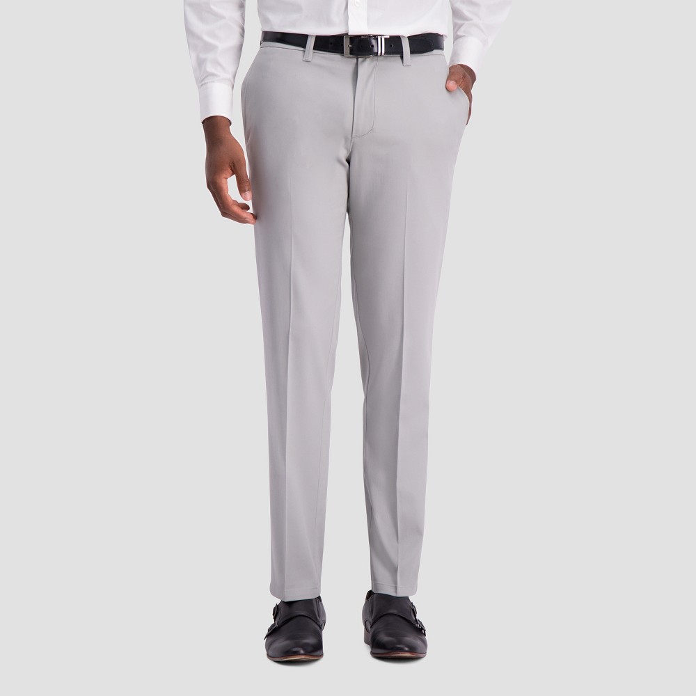 Haggar H26 Men's Slim Fit No Iron Stretch Trousers - Light Gray 33x32 was $29.99 now $20.99 (30.0% off)