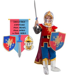 Joyfy Halloween Costume Set for Toddler Medieval Knight Dress Up Renaissance Knight Costume Outfits for Boys Halloween Role Play Party - 1 of 4