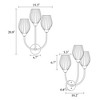LNC GriseldaFenwick 15.3-in W 3-Lights Polished Gold and Matte Black White Jade Glass Modern/Contemporary  Wall Lights - 3 of 4