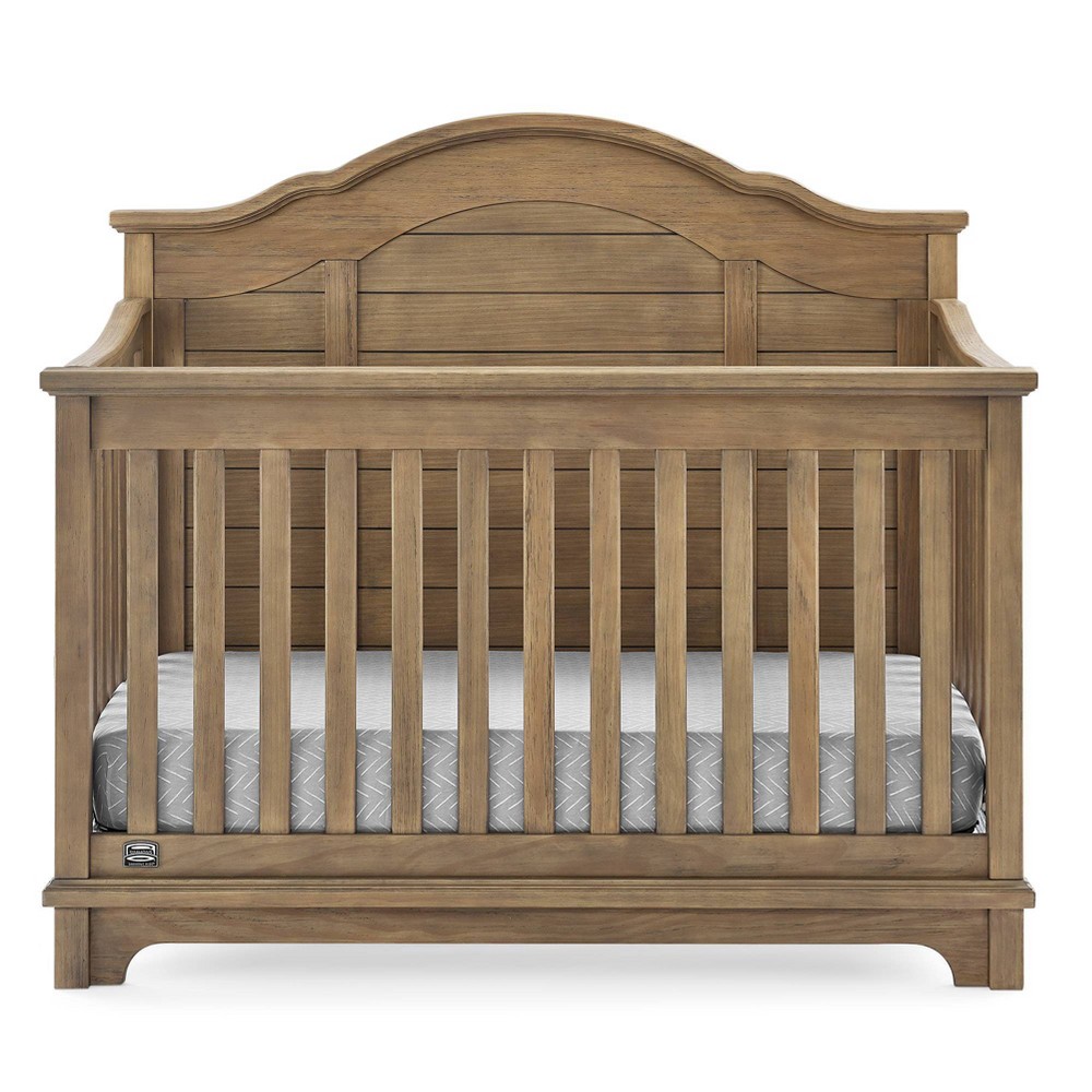 Simmons Kids' Asher 6-in-1 Convertible Crib with Toddler Rail - Greenguard Gold Certified - Rustic Acorn -  88964225
