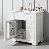 30-Inch Bathroom Vanity with Sink, Freestanding Cabinet with 2 Drawers and Door Shelf,Ceramic Basin, 8-Inch Faucet Mount - 2 of 4