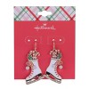 Hallmark White Enamel Ice Skate Earrings with Candy Cane Accents - 4 of 4