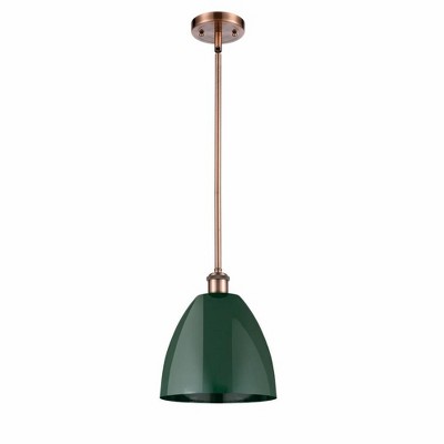 Plymouth Dome - 1 Light Stem Hung Pendant In Industrial Style-10.88 Inches Tall and 9 Inches Wide