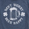 Men's - Instant Message - Don't Worry Beer Happy Short Sleeve Graphic T-Shirt - 2 of 4