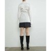 Women's Side Tie Wrap Blouse - Aaron & Amber - 3 of 4