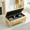 CAVINAS Bed Bench with Storage, Bed Storage Bench with Cushions, Entryway Bench with Crystal Buttons for Bedroom, Entrance - 4 of 4