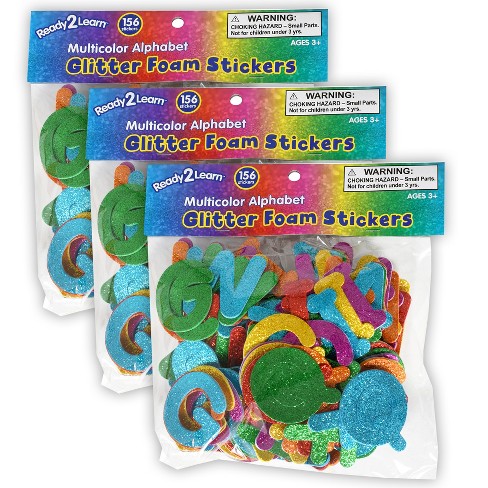 Glitter Foam Stickers - Alphabet - Multicolor - Pack of 156