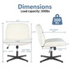 CAVINAS Adjustable Office Chair ,Swivel Desk Chair with Metal Base for Adult, Student,No Wheels - 3 of 4