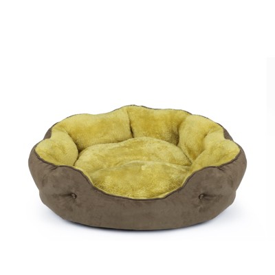 PureWags Small Dog Bed, Round Cat Bed Washable for Indoor Cats, Non-Slip Base and Removable Cushion, Pet Bed for Puppy and Kitten