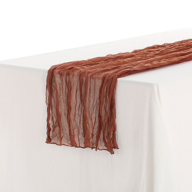 Unique Bargains Thanksgiving Wedding Party Decorations Cheesecloth Table Runner 6 Pcs, 1 of 7