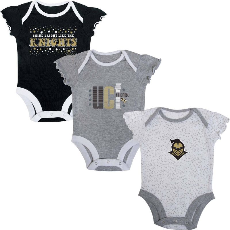 NCAA UCF Knights Infant Girls&#39; 3pk Bodysuit Set, 1 of 5