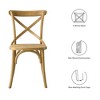 Modway Gear Chair – Natural Wood Frame with Backrest, Rustic Modern Seating - 2 of 4