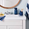 Kids' Toothbrush Holder Shark Blue - Pillowfort™: Fun Bathroom Accessory, Silicone, Animal Pattern - image 2 of 3