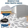 Christmas Round Snowflake Pattern Rug, Washable Non Slip Low Pile Stain Resistant Carpet for Living Room Bedroom Dining Room Classroom Office Nursery - 3 of 4