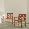 Solhome Heraldo Reddish Brown Tropical Wood Patio Armchair - image 3 of 3