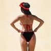 Women's Strawberry Red Contrast Trim Bikini Set for Beach Adventures - Cupshe - 3 of 4