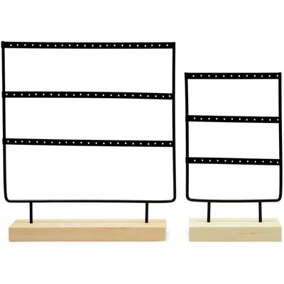 2Pcs Vertical Jewelry Organizer Stand Bracelet Holder Display Showcase Rack 