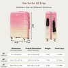 MOEPISY Luggage Set of 3, 20-inch with USB Port, Airline Certified Carry-on Luggage , ABS+PC Hard Shell Luggage with Spinner Wheels,pink - 2 of 4
