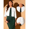 INSPIRE CHIC Women's Cropped Open Front Lapel Collar Business Office Classical Jacket - 2 of 4