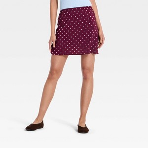 Women's Mini Skirt - A New Day™ Burgundy M : Target