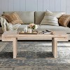 Sapphtopaz Farmhouse Coffee Table Home Decor Wood Dining Table Retro Coffee Tables for Living Room, Bedroom - 3 of 4