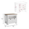 LunaLulinlk Kitchen Island Two Door Cabinet and Shelf - 3 of 4