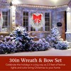 Best Choice Products 30in Pre-Lit Outdoor Christmas Wreath, LED Metal Holiday Décor w/ 100 Lights, Bow - 2 of 4