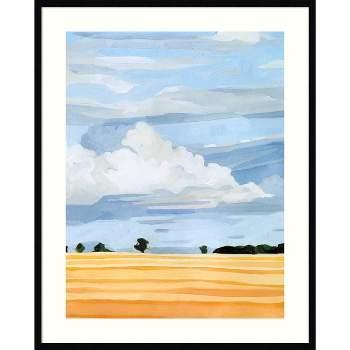 33" x 41" Pale Cloudscape I by Emma Scarvey Framed Wall Art Print Black - Amanti Art