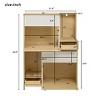 Furniture-Style Wooden Cat Litter Box Enclosure With Flip-Down Doors And Hidden Storage,Multi-Use Side Table–LAOTIES - 2 of 4