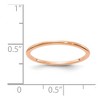 Black Bow Jewelry 1.2mm 14k Rose Gold Half Round Satin Stackable Band - image 4 of 4