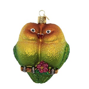 Old World Christmas 4.0 Inch Lovebirds Parrots Lifelong Love Tree Ornaments - 1 of 3