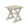 FONTO Square Side Table, Bedside Table with with a Trestle Style Base for Bedroom Living Room, White, 23.5"*23.5"*22" - 4 of 4