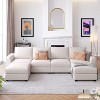 6-Piece U-shape Large Sectional Sofa with Removable Ottomans for Living Room, Indoor Furniture - Maison Boucle - 2 of 4