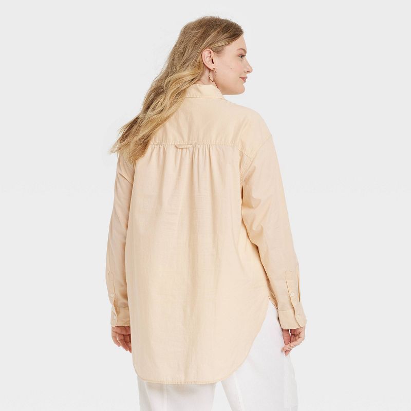 Women's Tunic Long Sleeve Collared Button-Down Shirt - Universal Thread™, 3 of 7